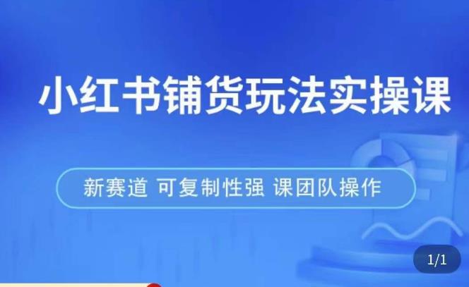 小红书铺货玩法实操课，流量大，竞争小，非常好做，新赛道，可复制性强，可团队操作-云启学堂---专注分享与整理各种自媒体课程