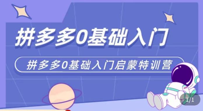 六一电商·拼多多运营0-1实操特训营，拼多多从基础到进阶的可实操玩法-云启学堂---专注分享与整理各种自媒体课程