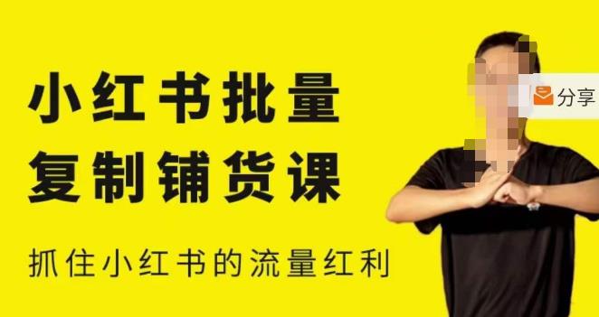 张宾·小红书批量复制铺货课，小红书0-1快速起号变现玩法，抓住小红书的流量红利（更新2023年3月）-云启学堂---专注分享与整理各种自媒体课程
