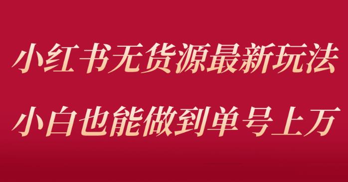 小红书无货源最新螺旋起号玩法，电商小白也能做到单号上万（价值3980元）-云启学堂---专注分享与整理各种自媒体课程