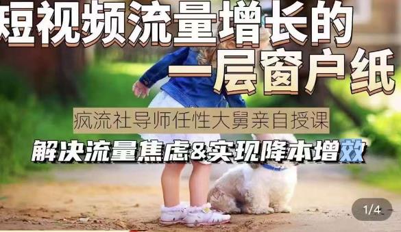 任性大舅·宠物行业短视频运营课(不讲废话)，短视频流量增长的一层窗户纸，解决流量焦虑&实现降本增效-云启学堂---专注分享与整理各种自媒体课程