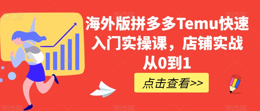 海外版拼多多Temu快速入门实操课，店铺实战从0到1-云启学堂---专注分享与整理各种自媒体课程